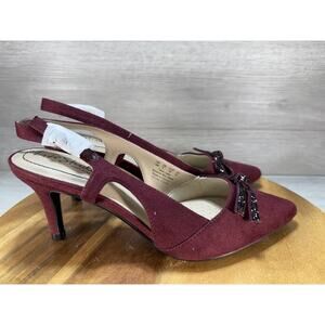 Lifestride Womens Social Scene Slingback Dress Shoes Size 7.5W